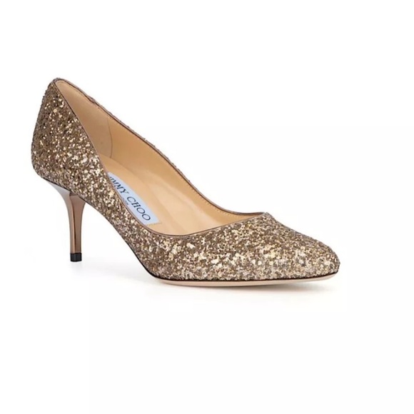 NEW Jimmy Choo Irena Pump Antique Gold New In Box 6.5 Heel 36.5 EU NWT - Picture 2 of 9